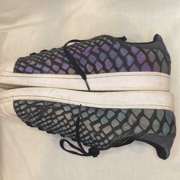 Adidas Zeno Superstar Iridescent Reflective Scale Sneakers Size 12 - Picture 7 of 15